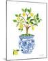 Lemon Chinoiserie I-Farida Zaman-Mounted Art Print