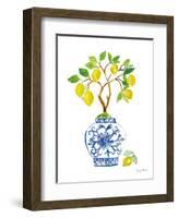 Lemon Chinoiserie II-Farida Zaman-Framed Art Print