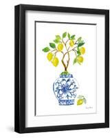 Lemon Chinoiserie II-Farida Zaman-Framed Art Print