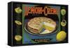 Lemon Creme Brand - Alta Loma, California - Citrus Crate Label-Lantern Press-Framed Stretched Canvas