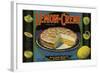 Lemon Creme Brand - Alta Loma, California - Citrus Crate Label-Lantern Press-Framed Art Print