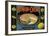 Lemon Creme Brand - Alta Loma, California - Citrus Crate Label-Lantern Press-Framed Art Print