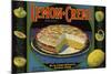 Lemon Creme Brand - Alta Loma, California - Citrus Crate Label-Lantern Press-Mounted Art Print