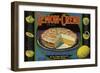 Lemon Creme Brand - Alta Loma, California - Citrus Crate Label-Lantern Press-Framed Art Print