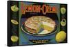 Lemon Creme Brand - Alta Loma, California - Citrus Crate Label-Lantern Press-Framed Stretched Canvas