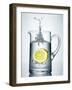 Lemon Falling into Jug of Water-Petr Gross-Framed Photographic Print