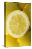 Lemon Half on Whole Lemons (Close-Up)-Foodcollection-Stretched Canvas
