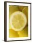 Lemon Half on Whole Lemons (Close-Up)-Foodcollection-Framed Photographic Print