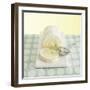 Lemon Meringue Roulade with Icing Sugar, a Slice Cut-Dave King-Framed Photographic Print