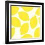 Lemon Pattern-TashaNatasha-Framed Art Print