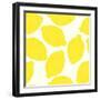 Lemon Pattern-TashaNatasha-Framed Art Print