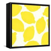 Lemon Pattern-TashaNatasha-Framed Stretched Canvas