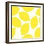 Lemon Pattern-TashaNatasha-Framed Art Print