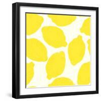 Lemon Pattern-TashaNatasha-Framed Art Print