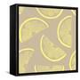 Lemon Seamless Pattern-Kseniia Romanova-Framed Stretched Canvas