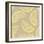 Lemon Seamless Pattern-Kseniia Romanova-Framed Art Print