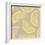 Lemon Seamless Pattern-Kseniia Romanova-Framed Art Print