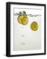 Lemon Slices in Water-Paul Blundell-Framed Photographic Print