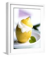 Lemon Sorbet in a Hollowed-out Lemon-Alena Hrbkova-Framed Photographic Print