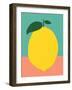 Lemon with Two Leaves-Rosi Feist-Framed Giclee Print