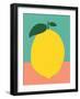 Lemon with Two Leaves-Rosi Feist-Framed Giclee Print