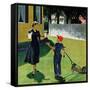 "Lemonade for the Lawnboy", May 14, 1955-George Hughes-Framed Stretched Canvas