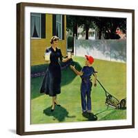 "Lemonade for the Lawnboy", May 14, 1955-George Hughes-Framed Giclee Print