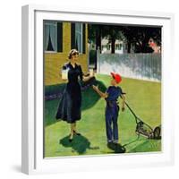 "Lemonade for the Lawnboy", May 14, 1955-George Hughes-Framed Giclee Print