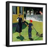 "Lemonade for the Lawnboy", May 14, 1955-George Hughes-Framed Giclee Print