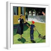 "Lemonade for the Lawnboy", May 14, 1955-George Hughes-Framed Giclee Print