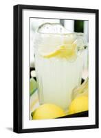 Lemonade in a Glass Jug with Slices of Lemon-Foodcollection-Framed Photographic Print