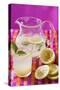 Lemonade in Glass and Jug-Foodcollection-Stretched Canvas