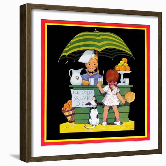 Lemonade Stand - Child Life-John Gee-Framed Giclee Print