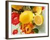 Lemons and Lemon Halves-Foodcollection-Framed Photographic Print