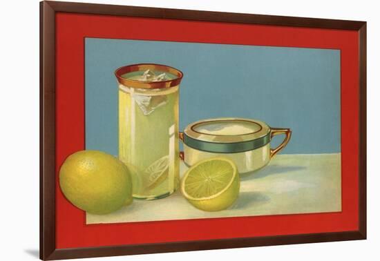 Lemons and Lemonade - Citrus Crate Label-Lantern Press-Framed Art Print