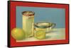 Lemons and Lemonade - Citrus Crate Label-Lantern Press-Framed Stretched Canvas