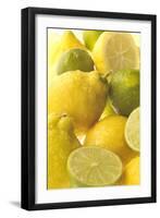 Lemons and Limes Close-Up-null-Framed Photographic Print