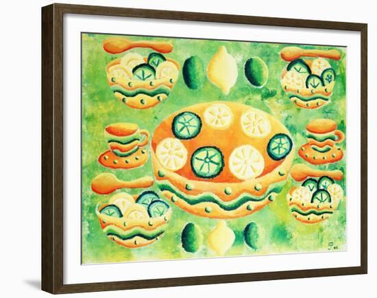 Lemons and Limes with Bowls, 2006-Julie Nicholls-Framed Giclee Print