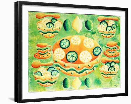 Lemons and Limes with Bowls, 2006-Julie Nicholls-Framed Giclee Print