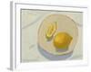 Lemons on Handmade Plate-Sophie Harding-Framed Giclee Print