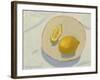 Lemons on Handmade Plate-Sophie Harding-Framed Giclee Print