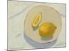 Lemons on Handmade Plate-Sophie Harding-Mounted Giclee Print