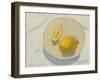 Lemons on Handmade Plate-Sophie Harding-Framed Giclee Print
