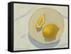 Lemons on Handmade Plate-Sophie Harding-Framed Stretched Canvas
