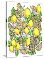 Lemons Original-Cyndi Lou-Stretched Canvas