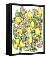 Lemons Original-Cyndi Lou-Framed Stretched Canvas