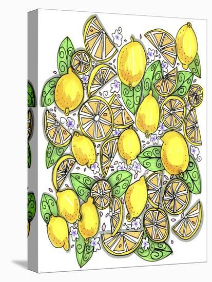 Lemons Original-Cyndi Lou-Stretched Canvas