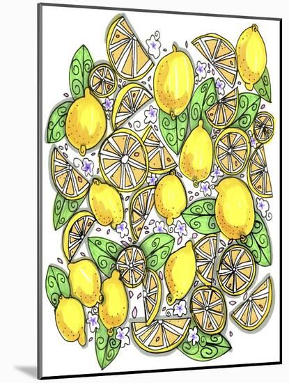 Lemons Original-Cyndi Lou-Mounted Giclee Print