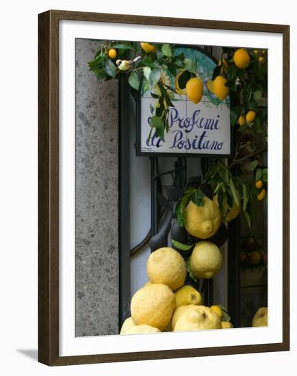 Lemons, Positano, Amalfi Coast, Campania, Italy-Walter Bibikow-Framed Premium Photographic Print