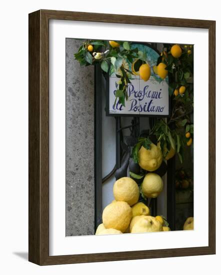 Lemons, Positano, Amalfi Coast, Campania, Italy-Walter Bibikow-Framed Photographic Print